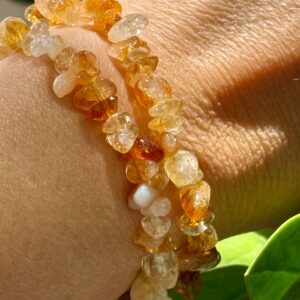 Pulseira Cascalho Citrino