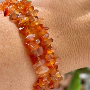 Pulseira Cascalho Cornalina