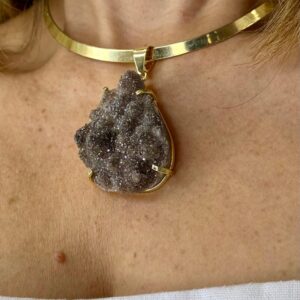 Pingente Garra Quartzo Fumê