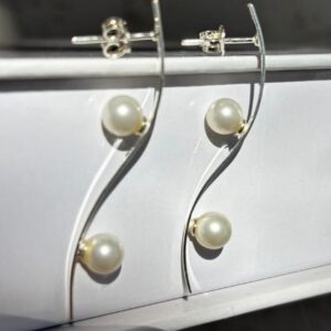 Brinco Fio Pérola Shell Prata 925