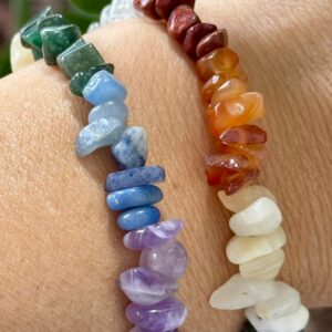 Pulseira Cascalho 7 Chakras em bloco