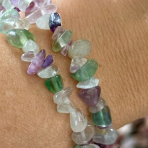 Pulseira Cascalho Fluorita