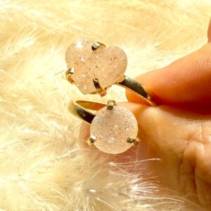 Anel Duo Ágata Coração